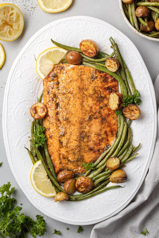 Lemon Salmon with green beans